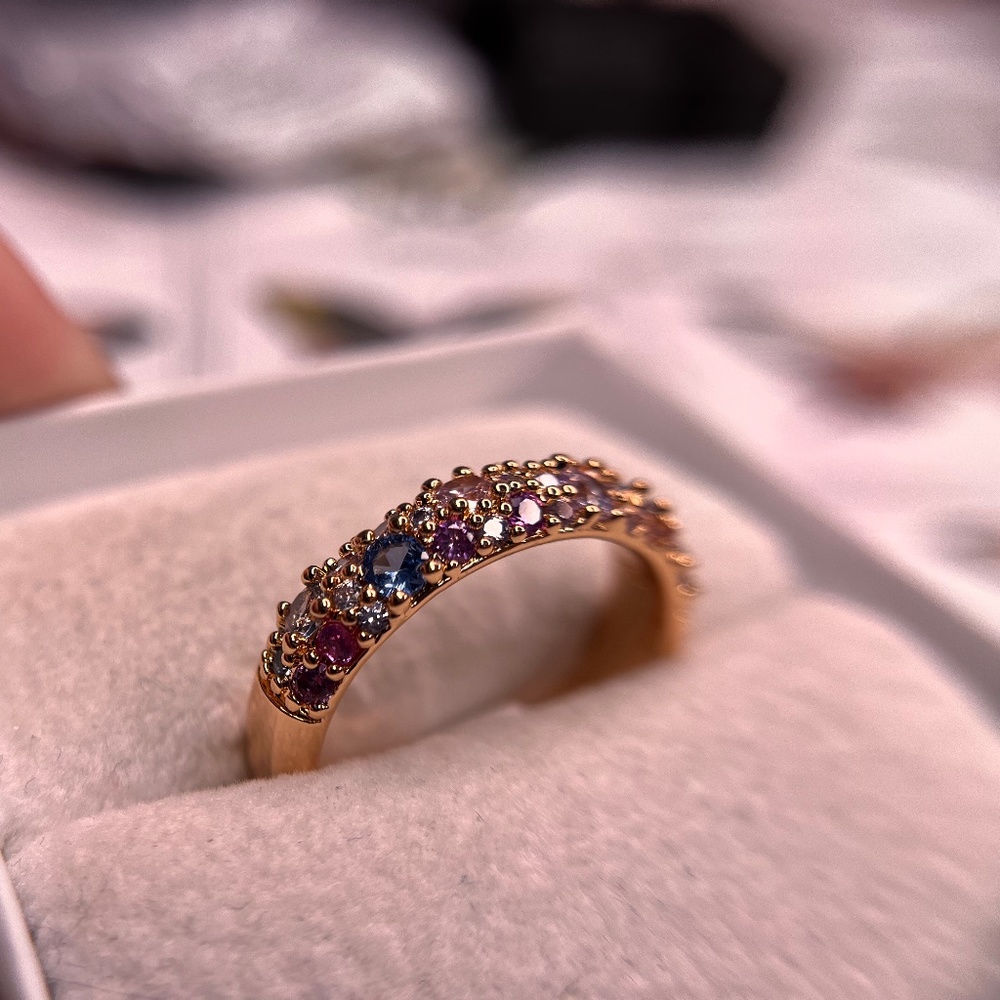 Bomb Party "Always The Favorite" Array of Multicolor Cubic Zirconia + Rose Gold